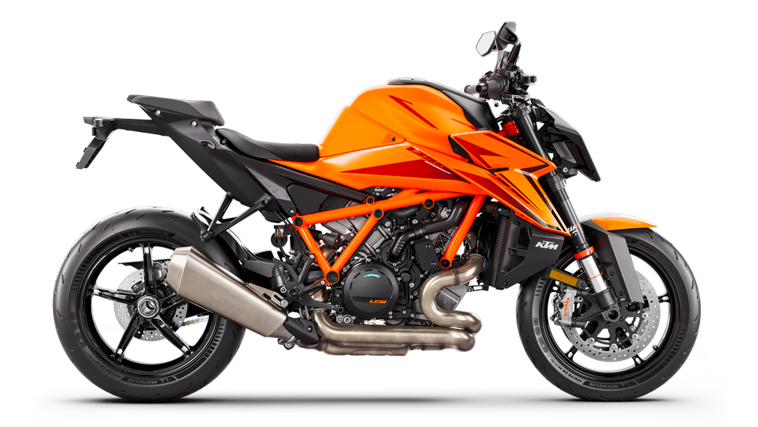 Vue de profil de la KTM 1390 Super Duke R 2026