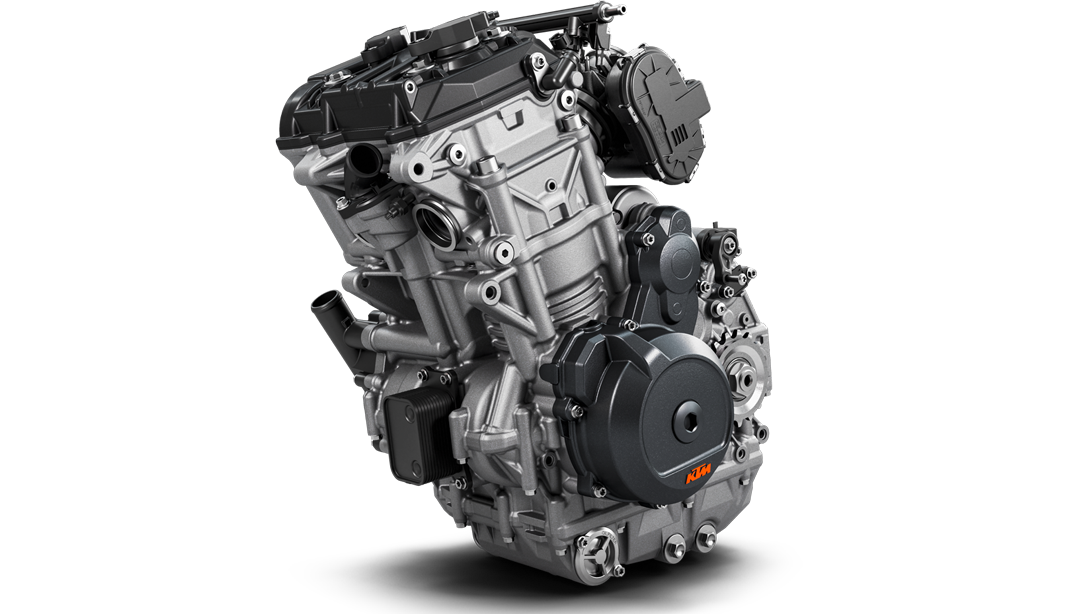 Vue de profil de la KTM 790 Duke 2026 sur route