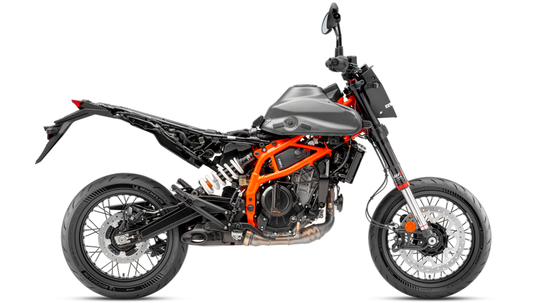 Vue avant de la KTM 390 SMC R 2026
