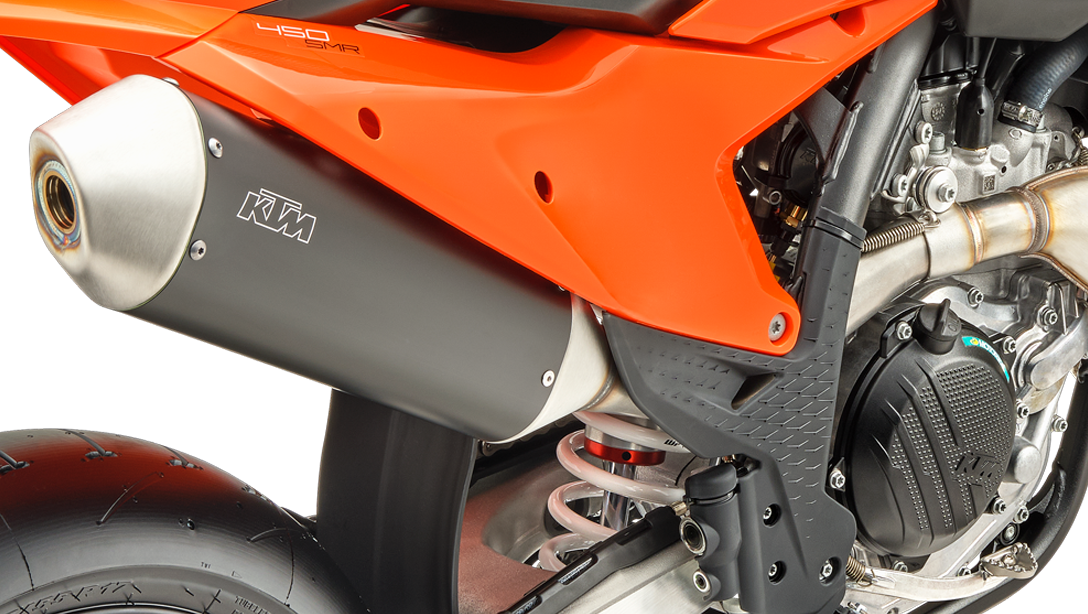 Suspension WP de la KTM 450 SMR 2026 sur piste