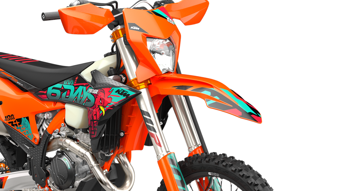 Détail du moteur et du châssis de la KTM 500 EXC-F 6DAYS 2026