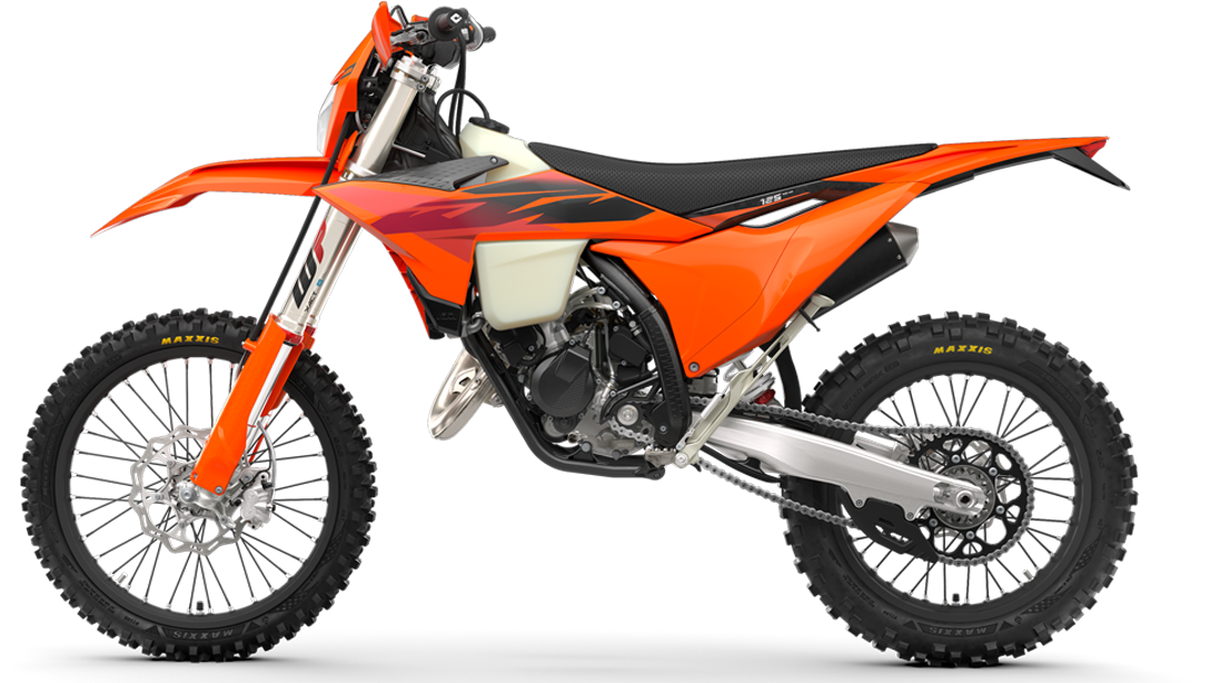 Design moderne de la KTM 125 XC-W 2026