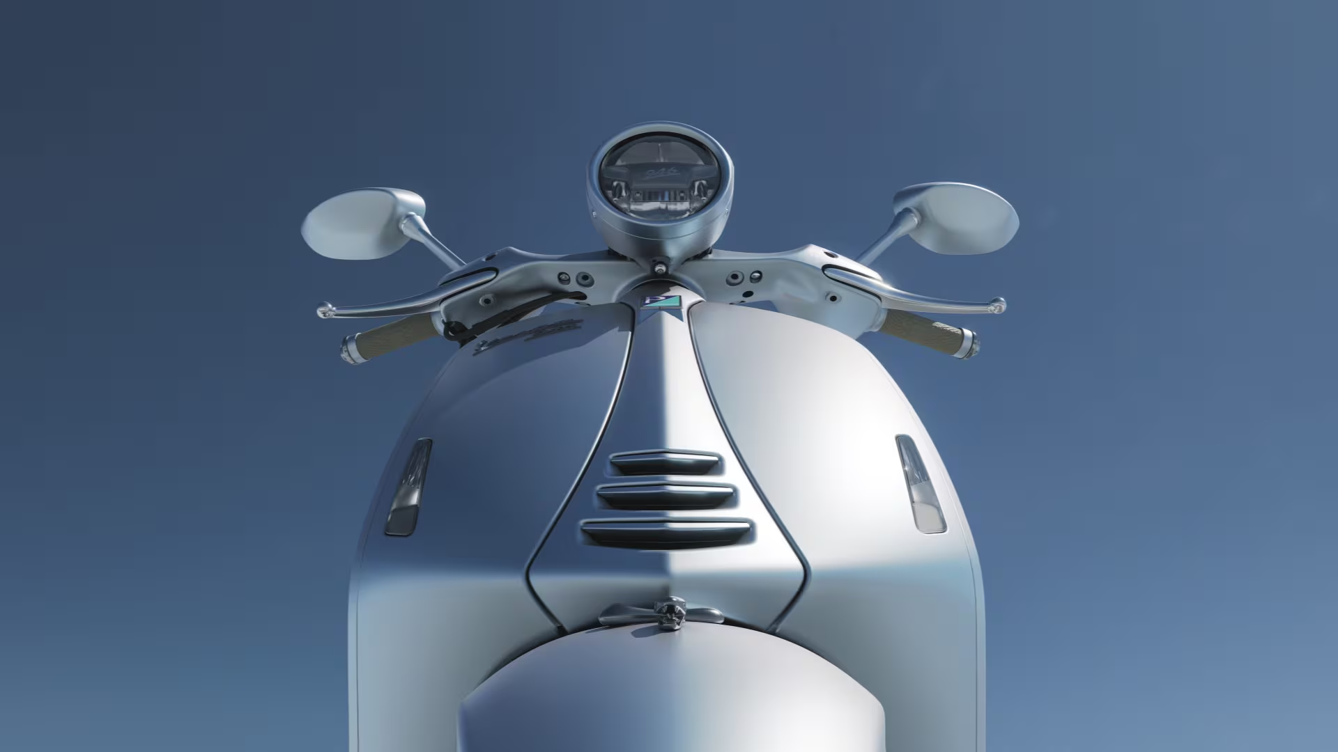 Détail du badge exclusif Vespa 946 Snake sur le flanc du scooter