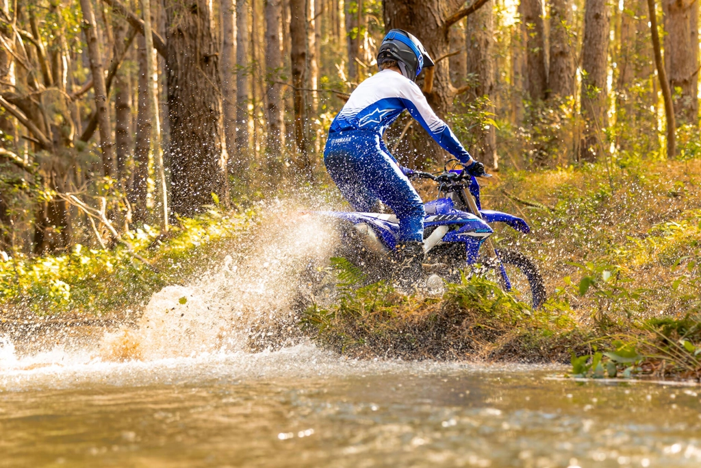 Détail du moteur de la Yamaha WR250F