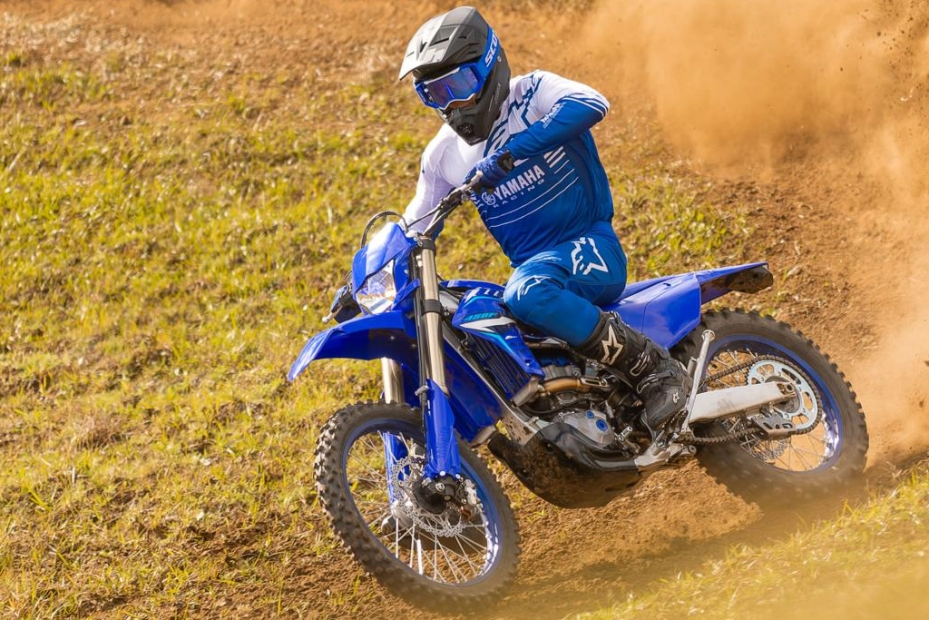 Détail du moteur de la Yamaha WR450F