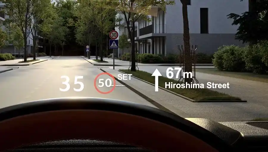 Affichage tête haute grand format de la Mazda6e