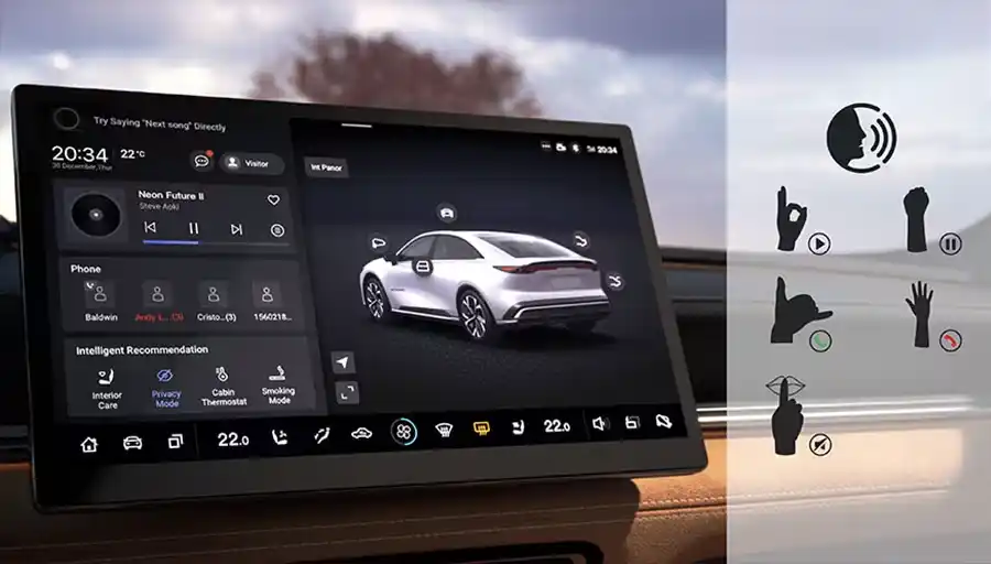Commandes vocales et gestuelles de la Mazda6e