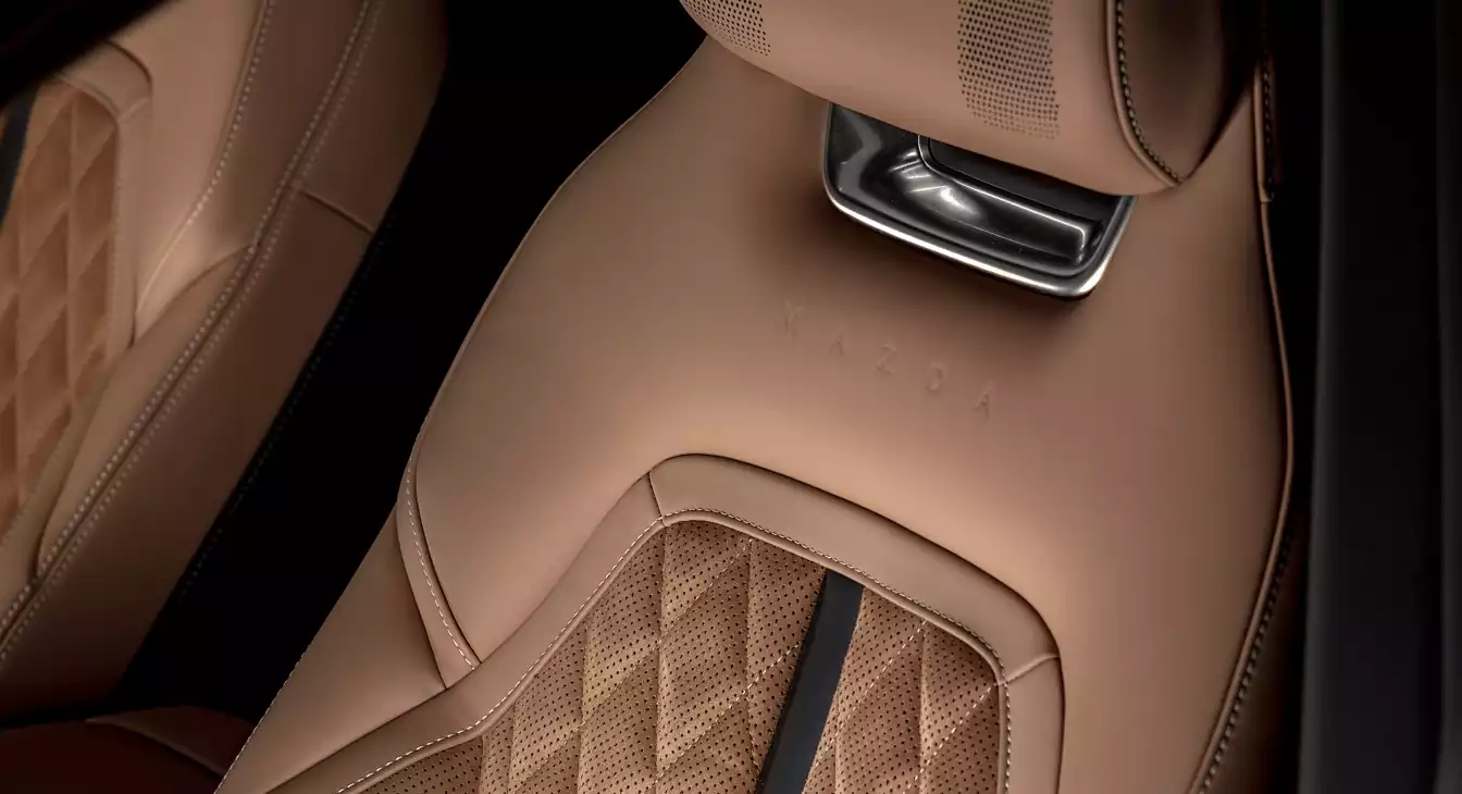 détail des sièges de la Mazda 6e