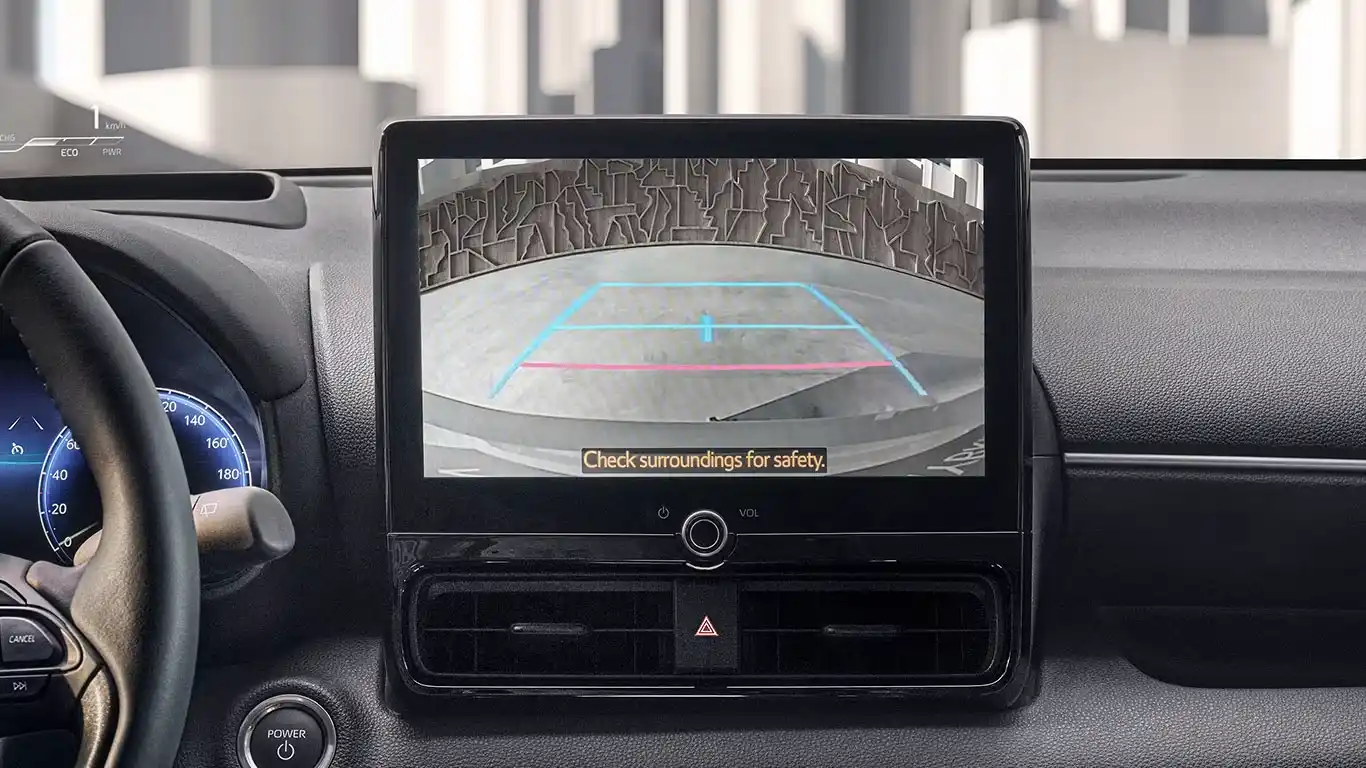 Caméra de recul de la Mazda2 hybrid