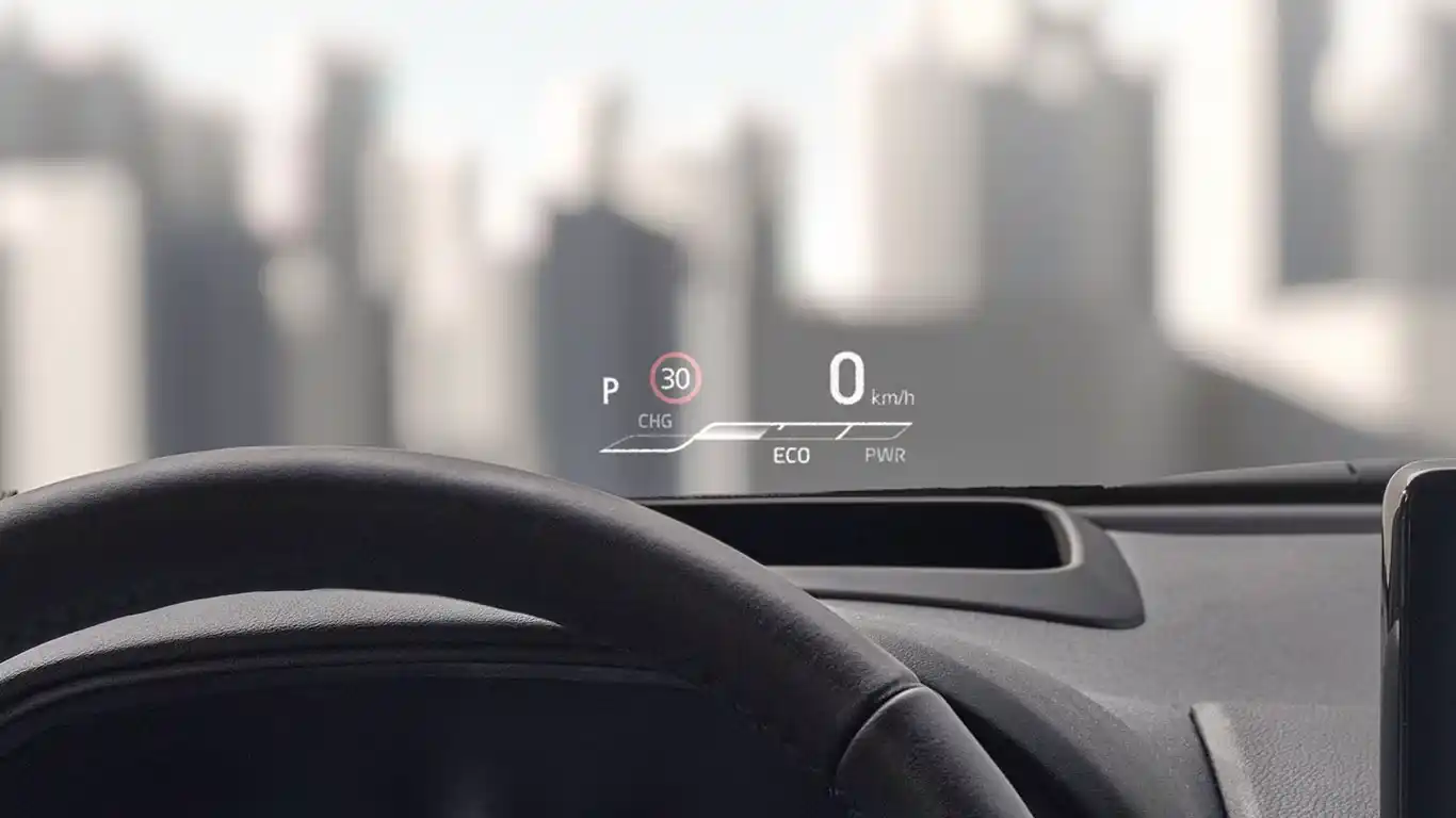 affichage tête-haute de la Mazda2