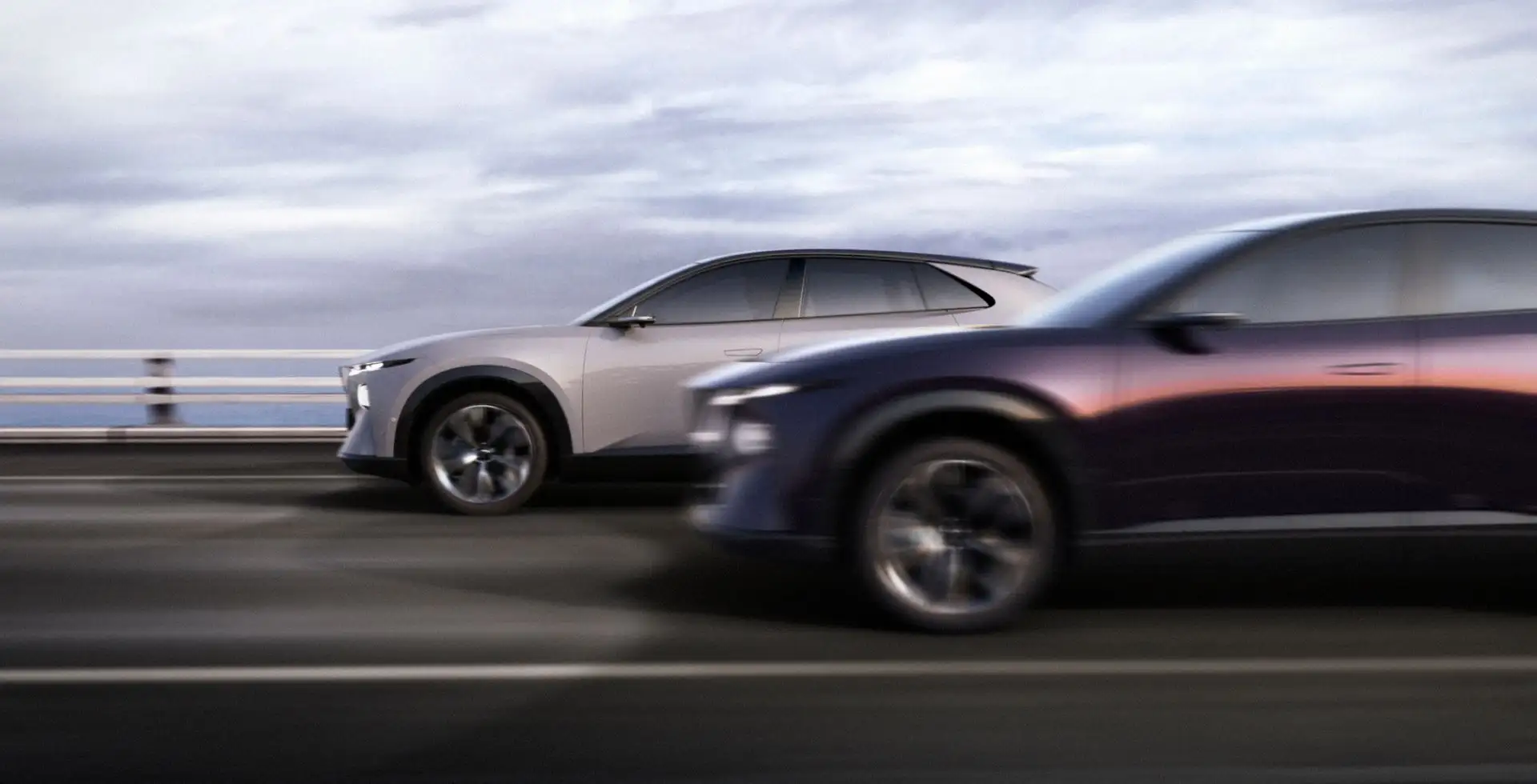 Vue de côté de la Mazda CX-6e 2026 Groupe Chevalley