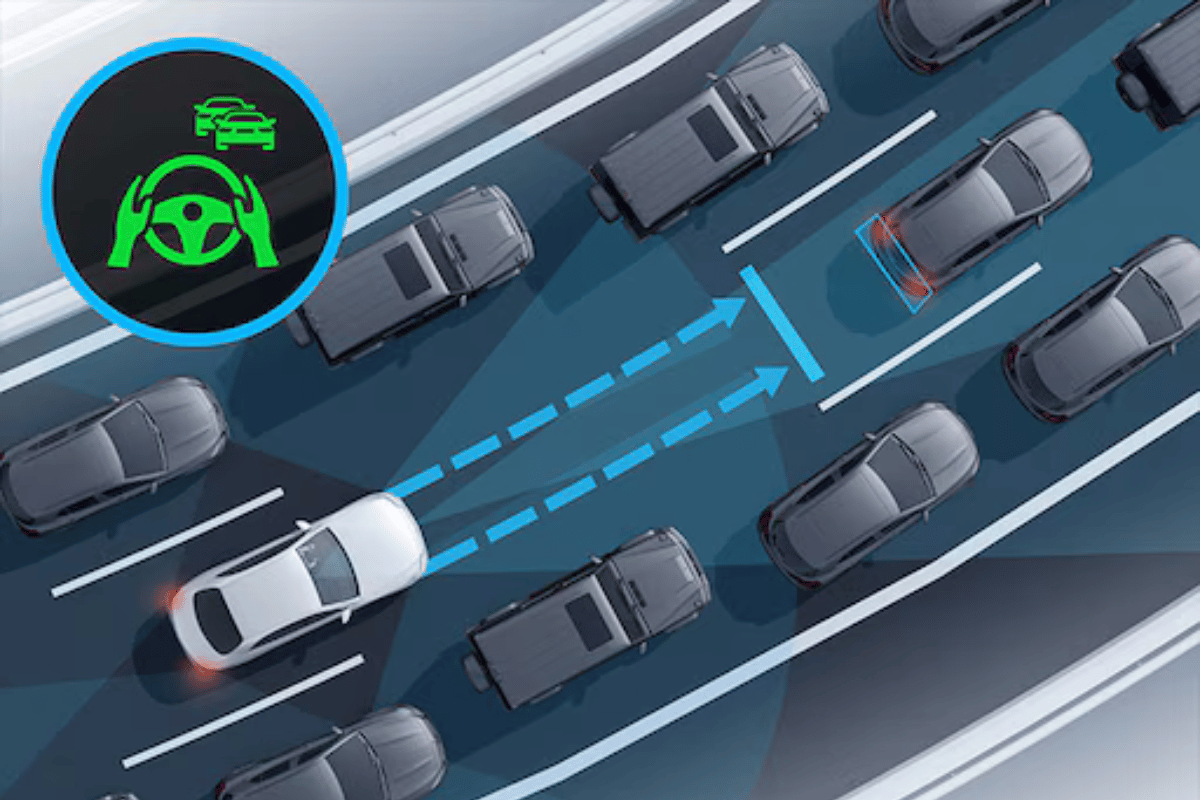 Vue écran aide au parkig SUC GLC électrique Mercedes-Benz