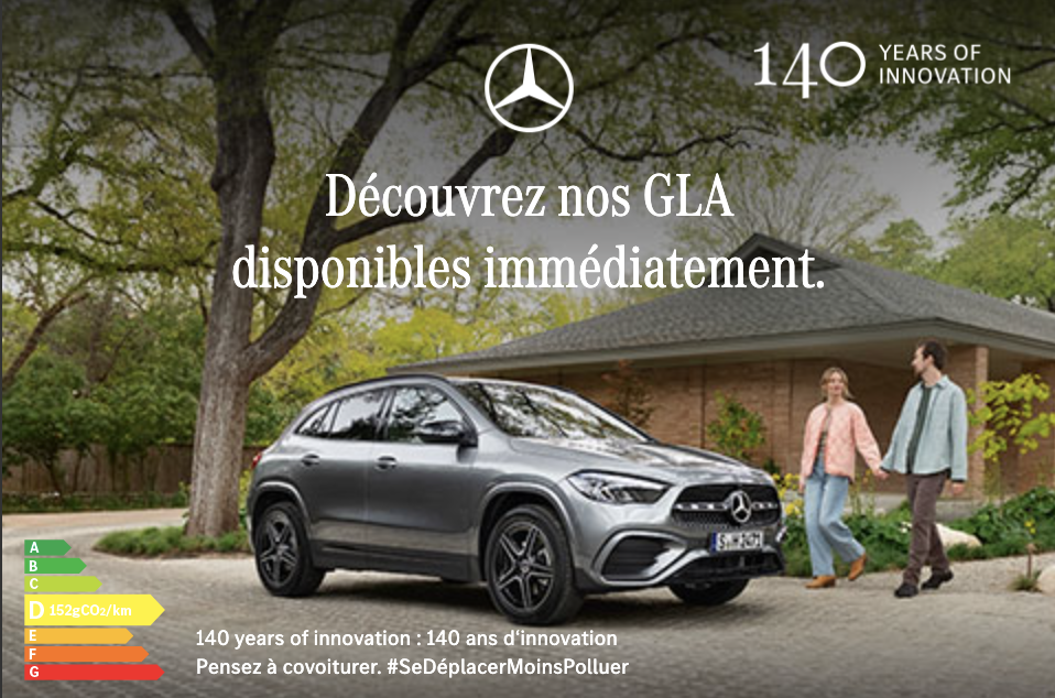 Mercedes-Benz GLA disponibles immédiatement