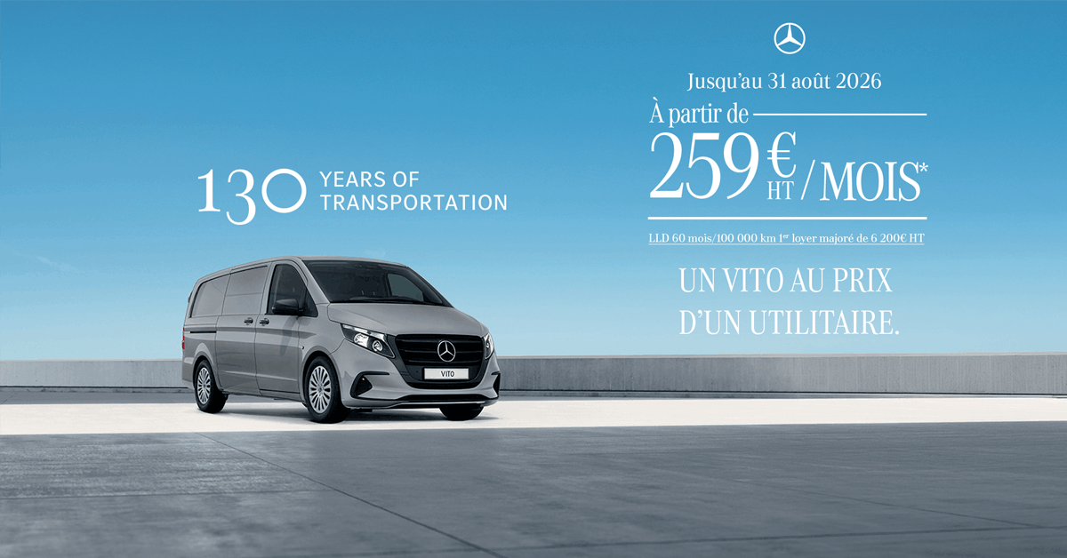 Profitez du Mercedes Vito à partir de 259 € HT/mois* !