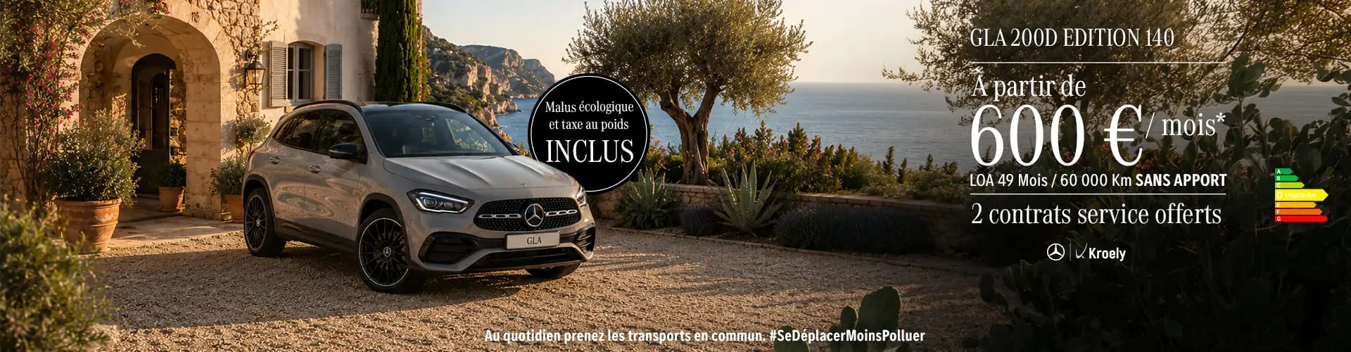 Découvrez le Mercedes GLA 200D Edition 140 à partir de 600€/mois* !