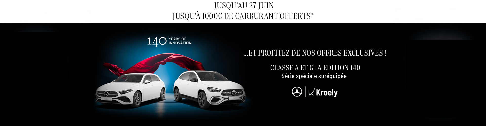 Jusqu'au 27 juin 2026, jusqu'à 1000€* de carburant offerts !