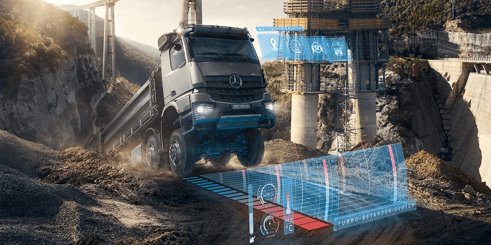 Arocs sur chantier