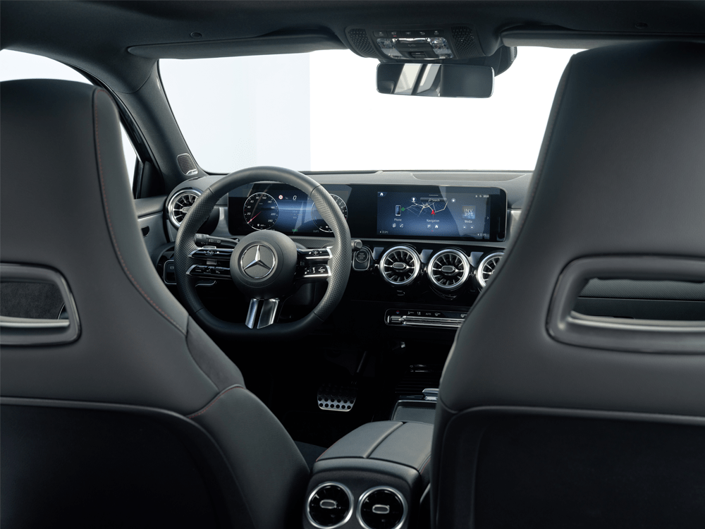 Vue intérieure de la Mercedes Classe A