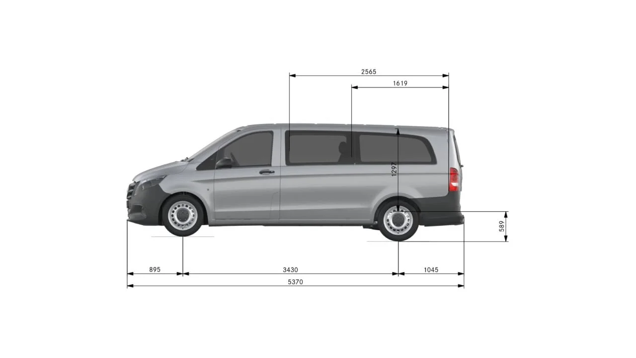 Dimensions du Vito version extra-longue