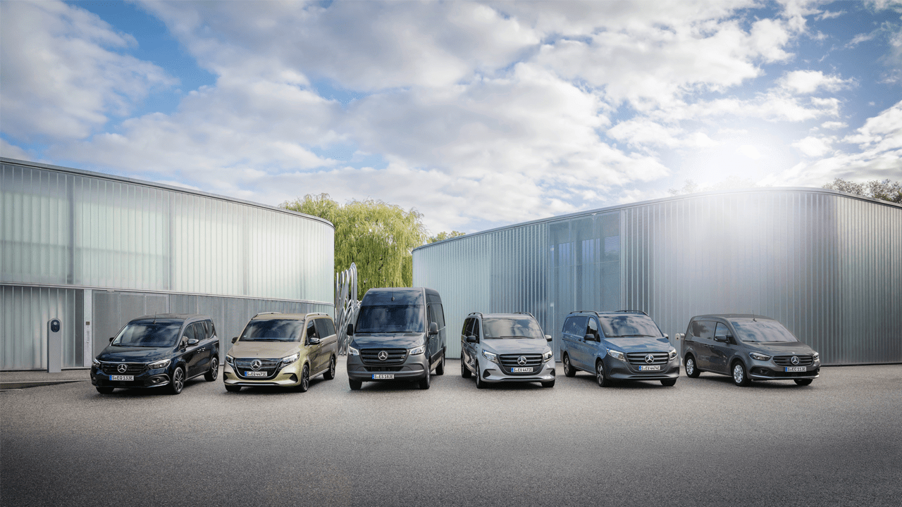 ensemble de la gamme Mercedes utilitaires 