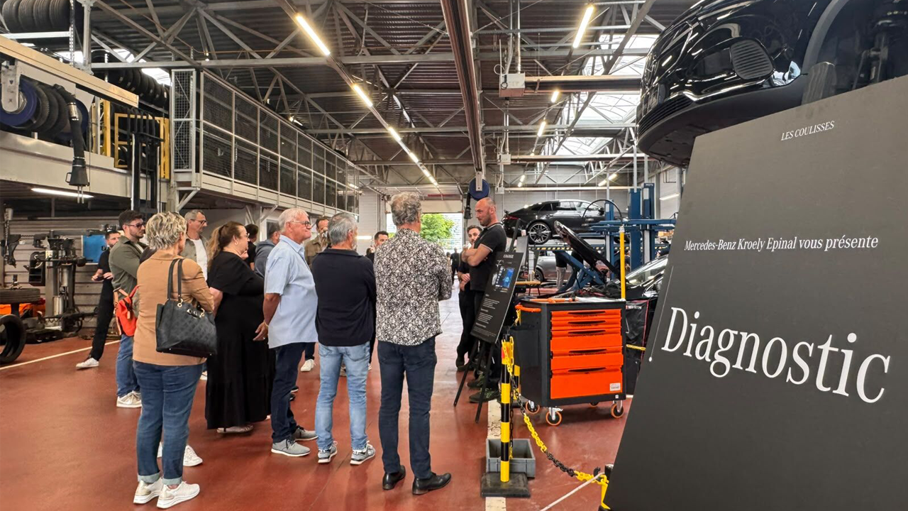Atelier de la concession Mercedes-Benz Kroely Épinal