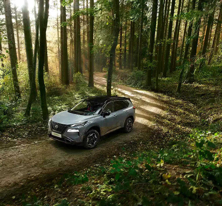 Nissan X-TRAIL dans la foret suisse