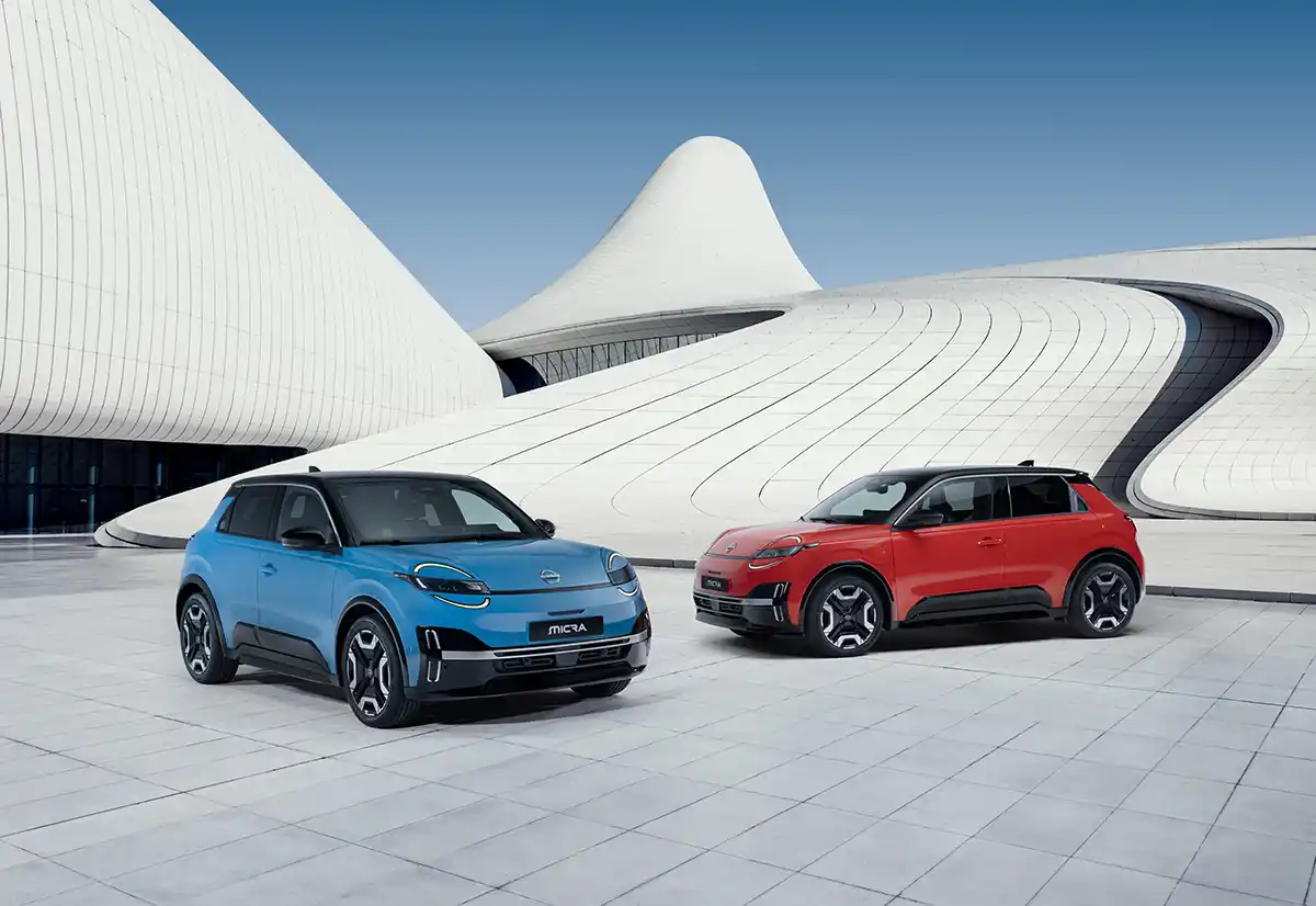 Différentes couleurs de la nissan micra électrique 2025