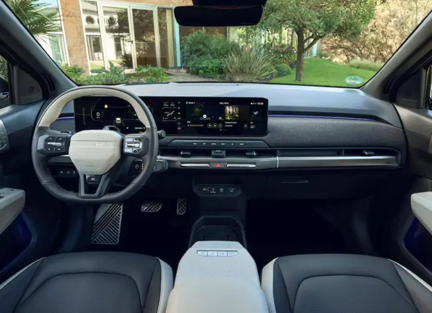 Kia EV3 de profil, silhouette compacte et dynamique