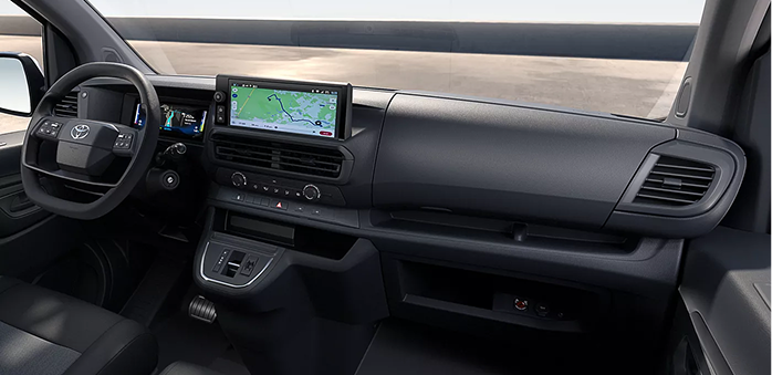 Tableau de bord numérique du Toyota PROACE 2026 avec écran tactile