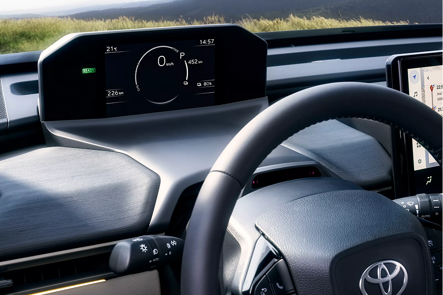 Tableau de bord digital du Toyota bZ4X Touring