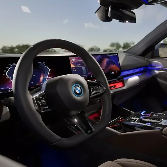 Détail des jantes aérodynamiques BMW i5