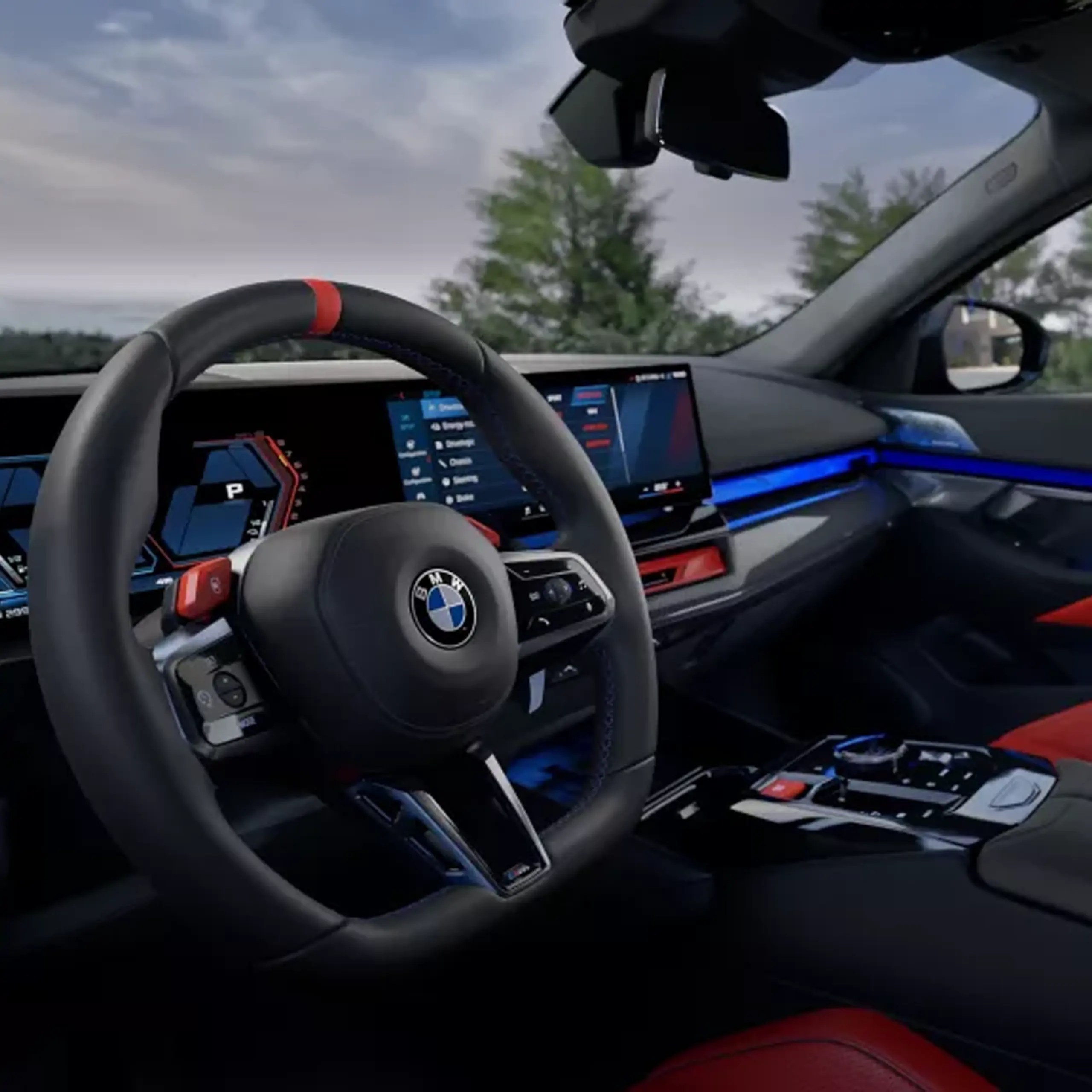 Tableau de bord numérique BMW M5 avec affichage haute technologie