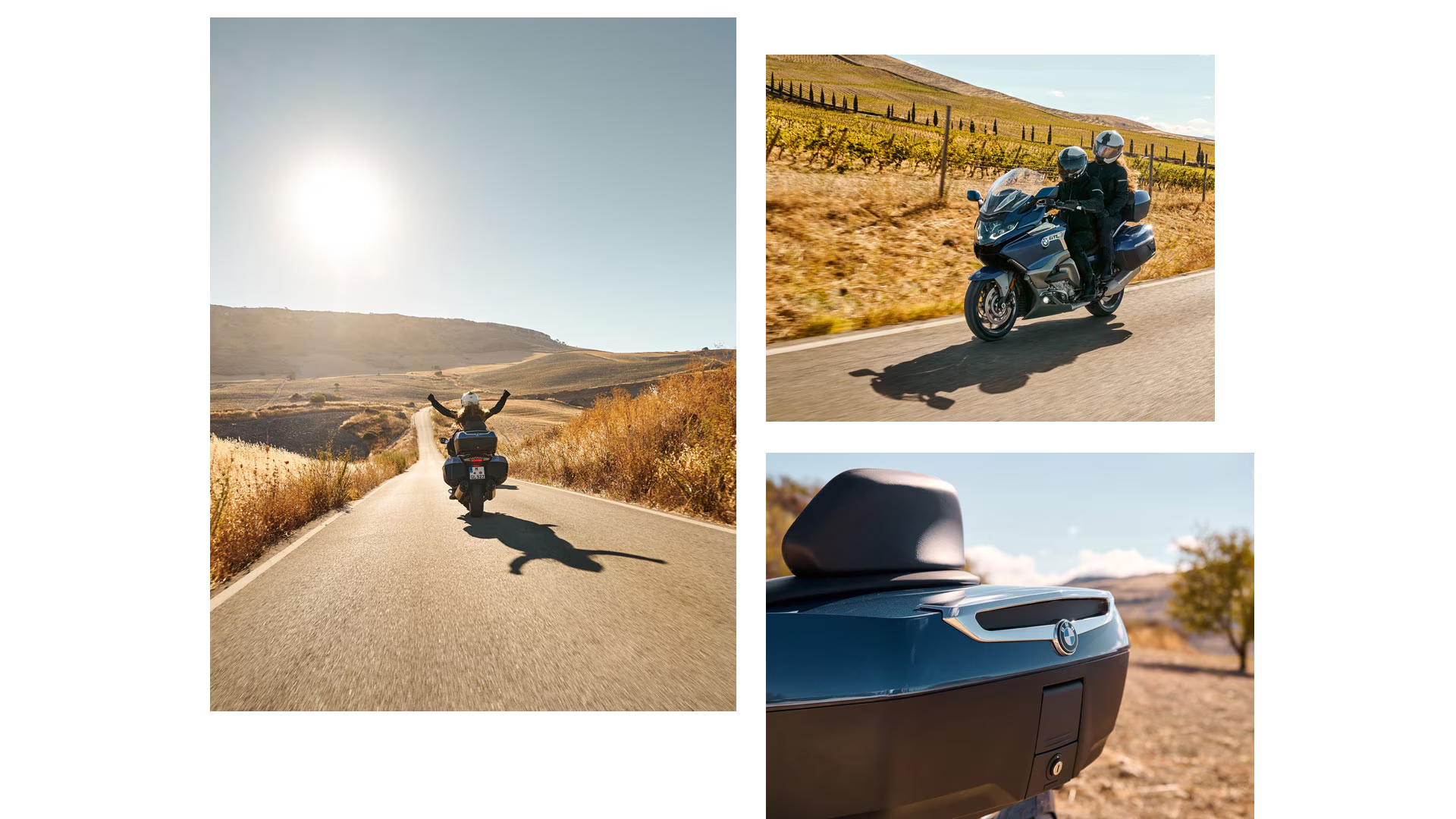 BMW K 1600 GTL vue de trois-quarts avant sur route