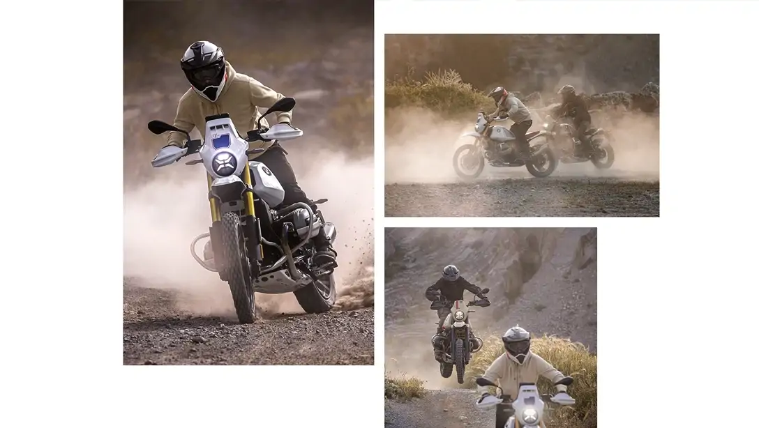BMW Motorrad R 12 G/S conduite sur piste forestière