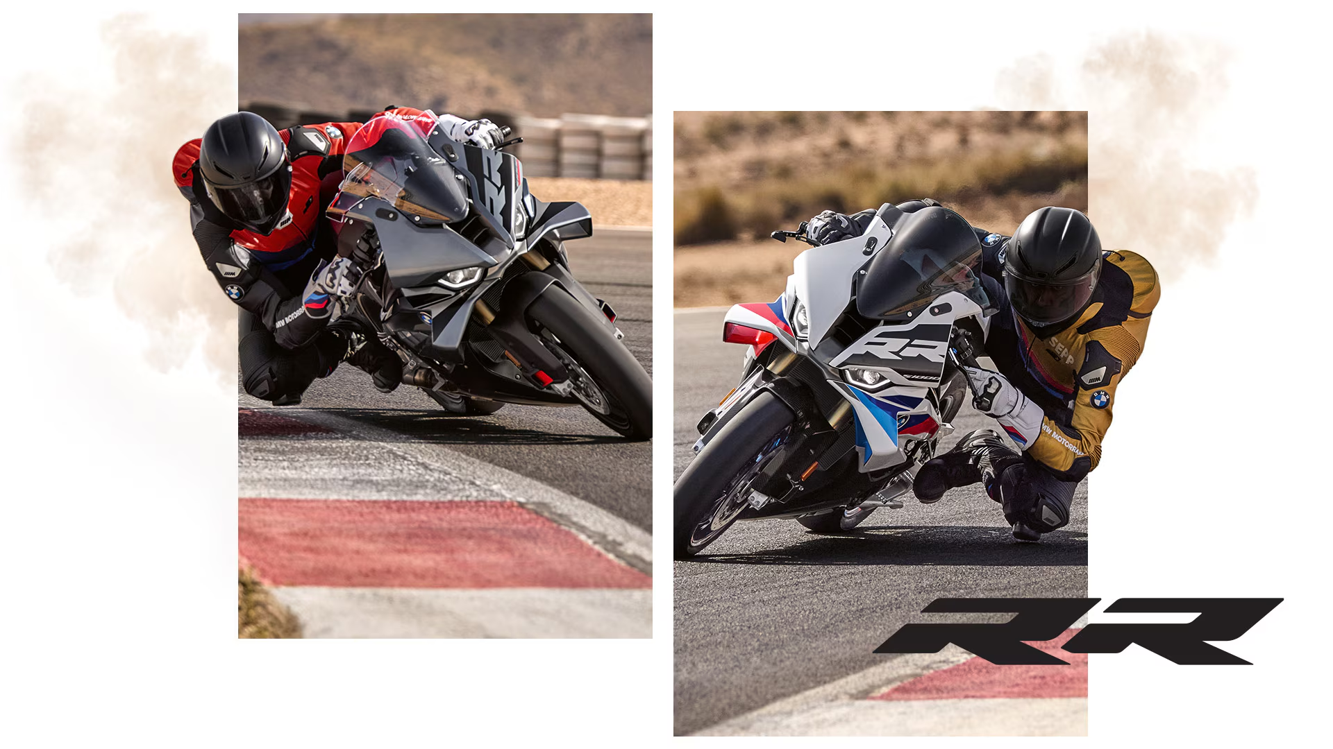 BMW S 1000 RR vue de trois-quarts avant sur piste
