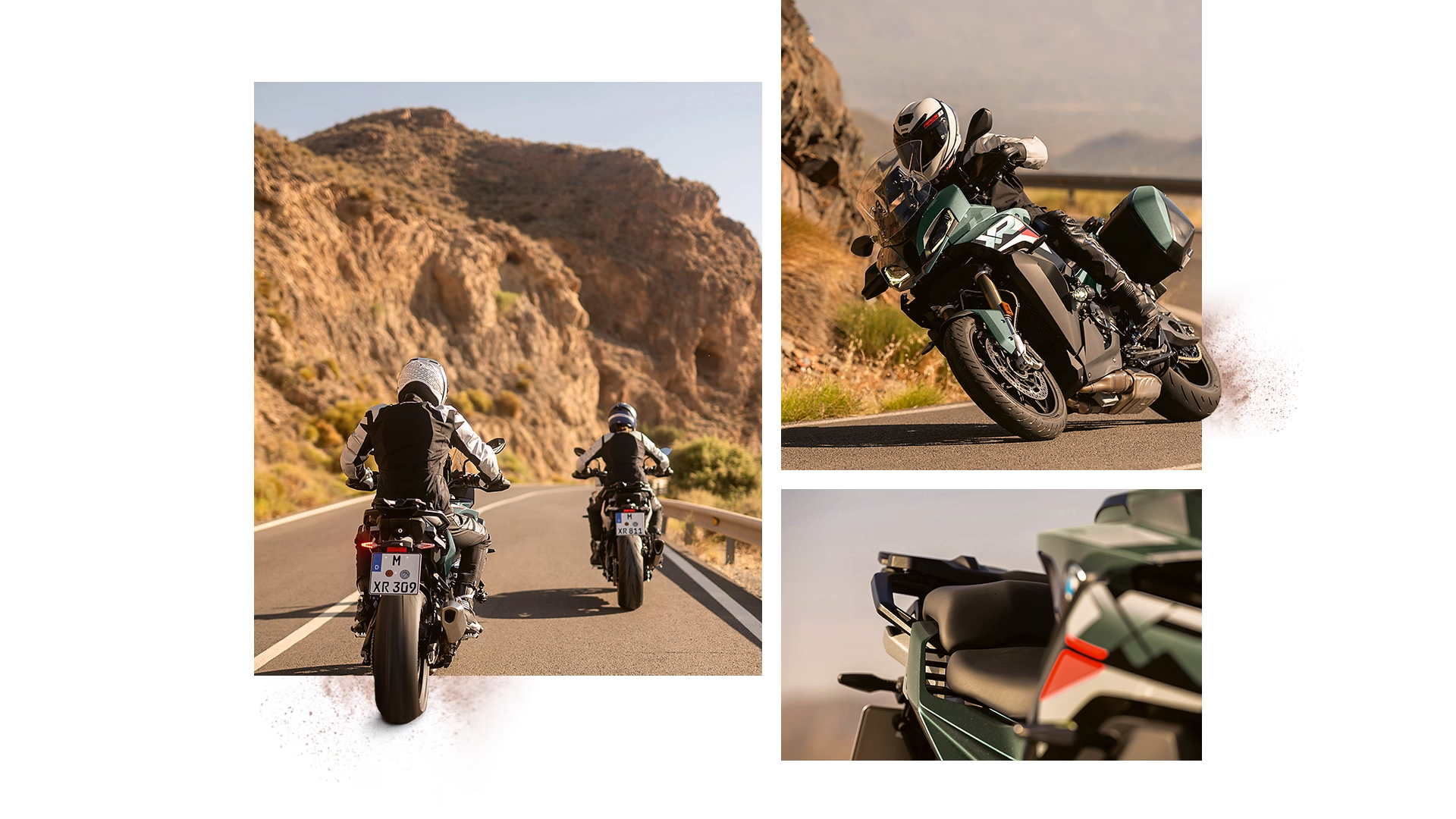 Tableau de bord TFT couleur de la BMW S 1000 XR affichant les modes de conduite