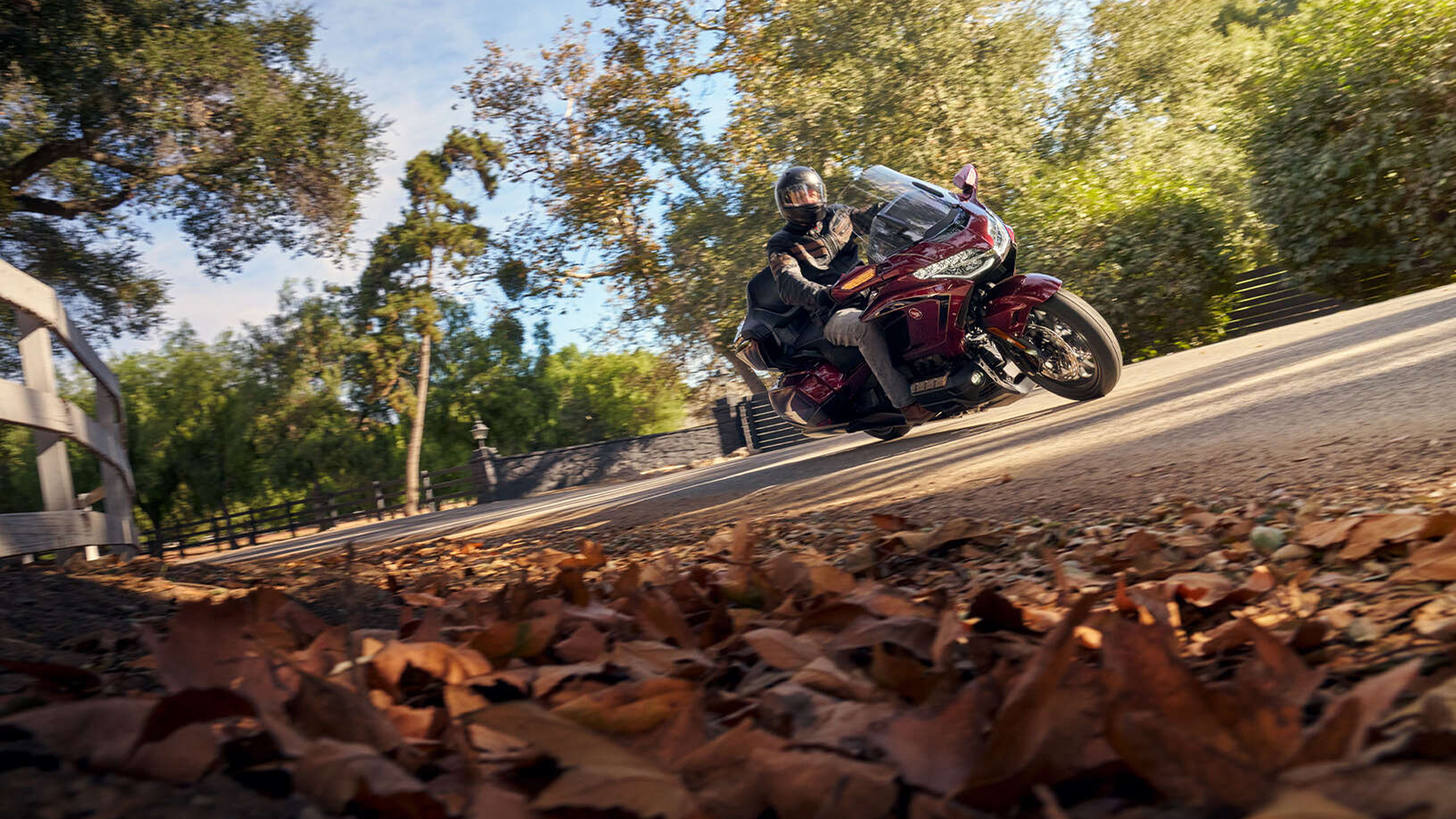 Vue rapprochée du système airbag de la Honda Gold Wing Touring DCT Airbag