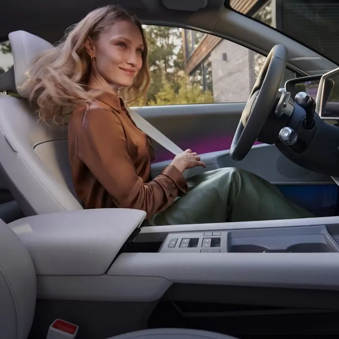 Détail des feux arrière LED de la Hyundai IONIQ 6