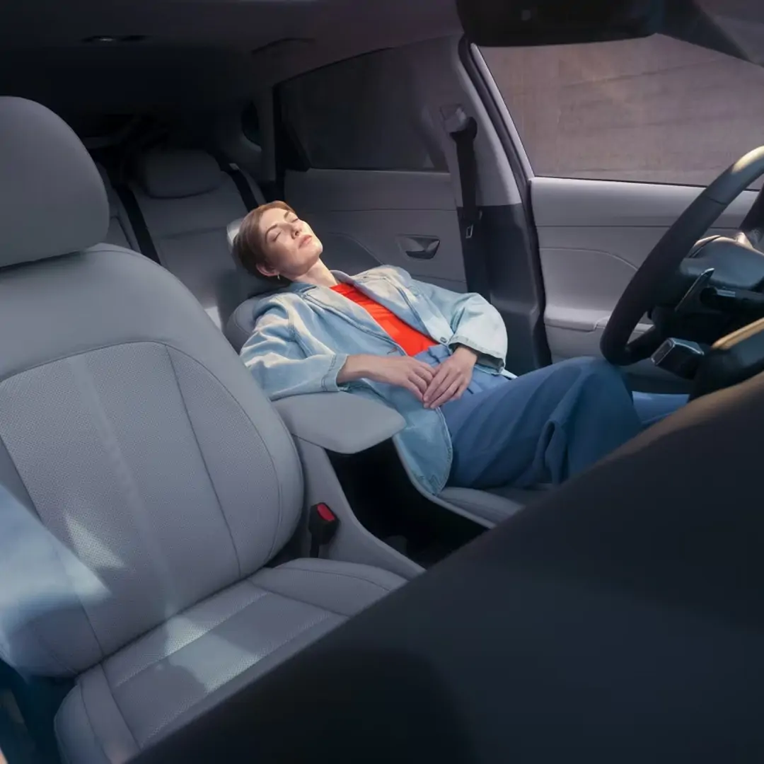 Hyundai KONA Electric en charge sur borne électrique