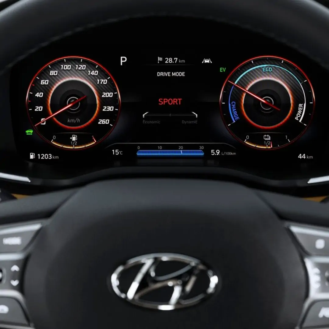 Coffre du Hyundai SANTA FE Plug-in hybride ouvert