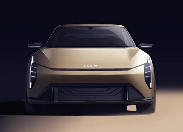 Détail des feux arrière LED de la Kia EV4