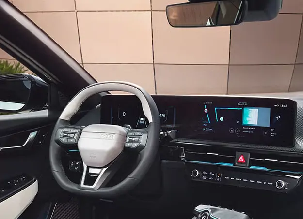 Vue arrière de la Kia EV6 avec signature lumineuse distinctive