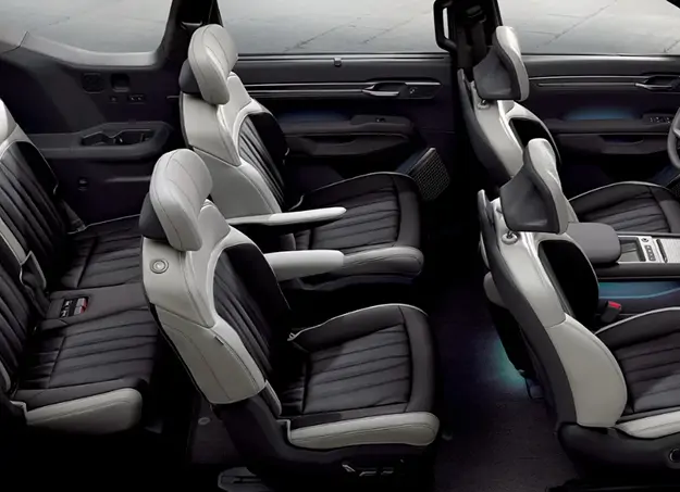 Vue latérale du Kia EV9 en extérieur