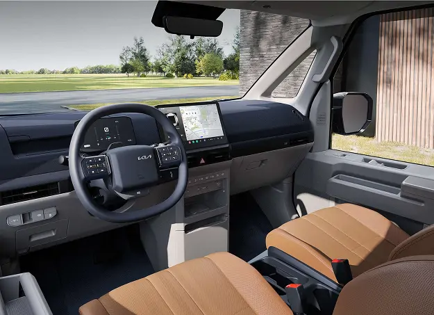 Tableau de bord numérique du Kia PV5 Passenger