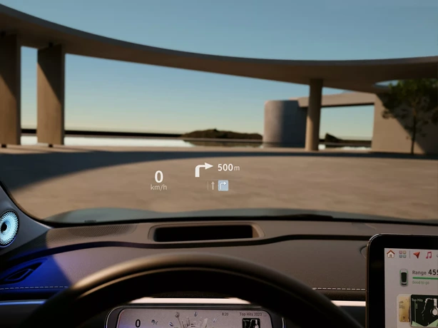 affichage tête haute du SUV coupé smart #3