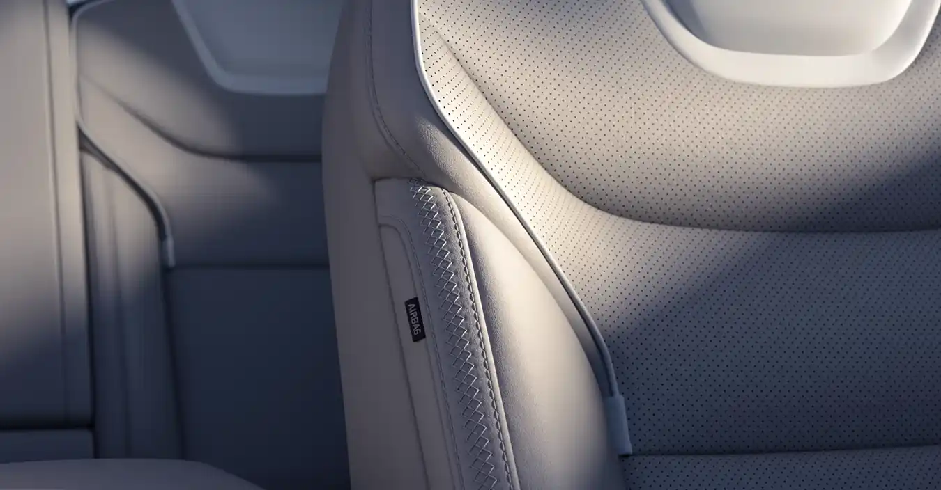 Détail des sièges de la Volvo ES90