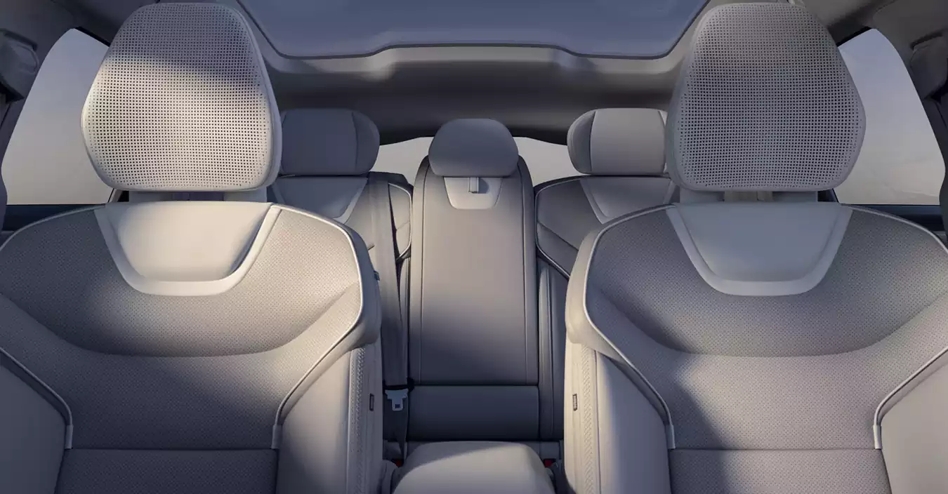 Vue des sièges de la Volvo ES90 100% électrique Groupe Chevalley